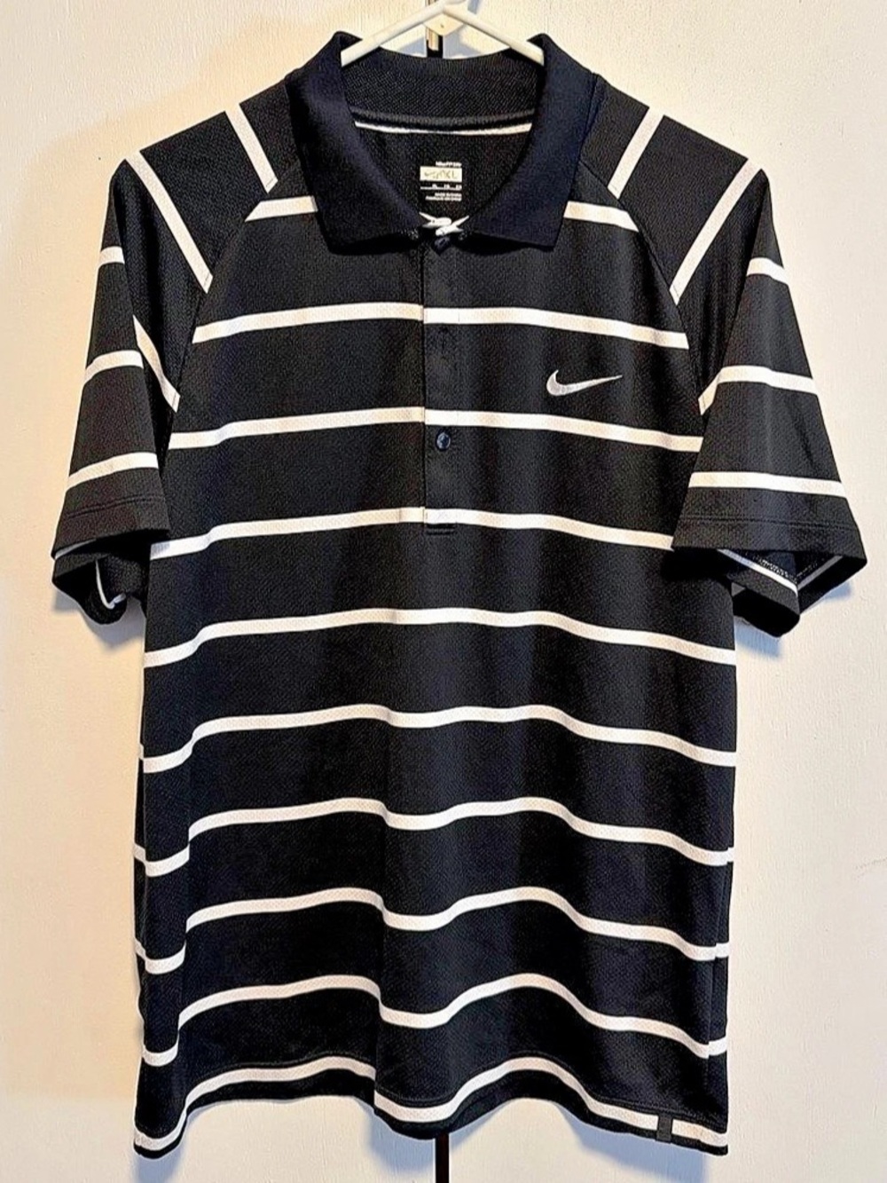 Nike Striped Polo Black & White Size XL G17